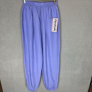 Reebok Pants Womens M Purple Jogger Track Nylon Active Elastic Waist NWT‎